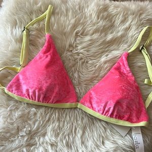 Basta surf crushed velvet micro fixed tri bra